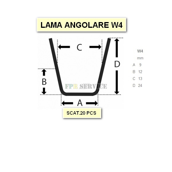 LAME PER RIGATORE W-4 (20 Pz)